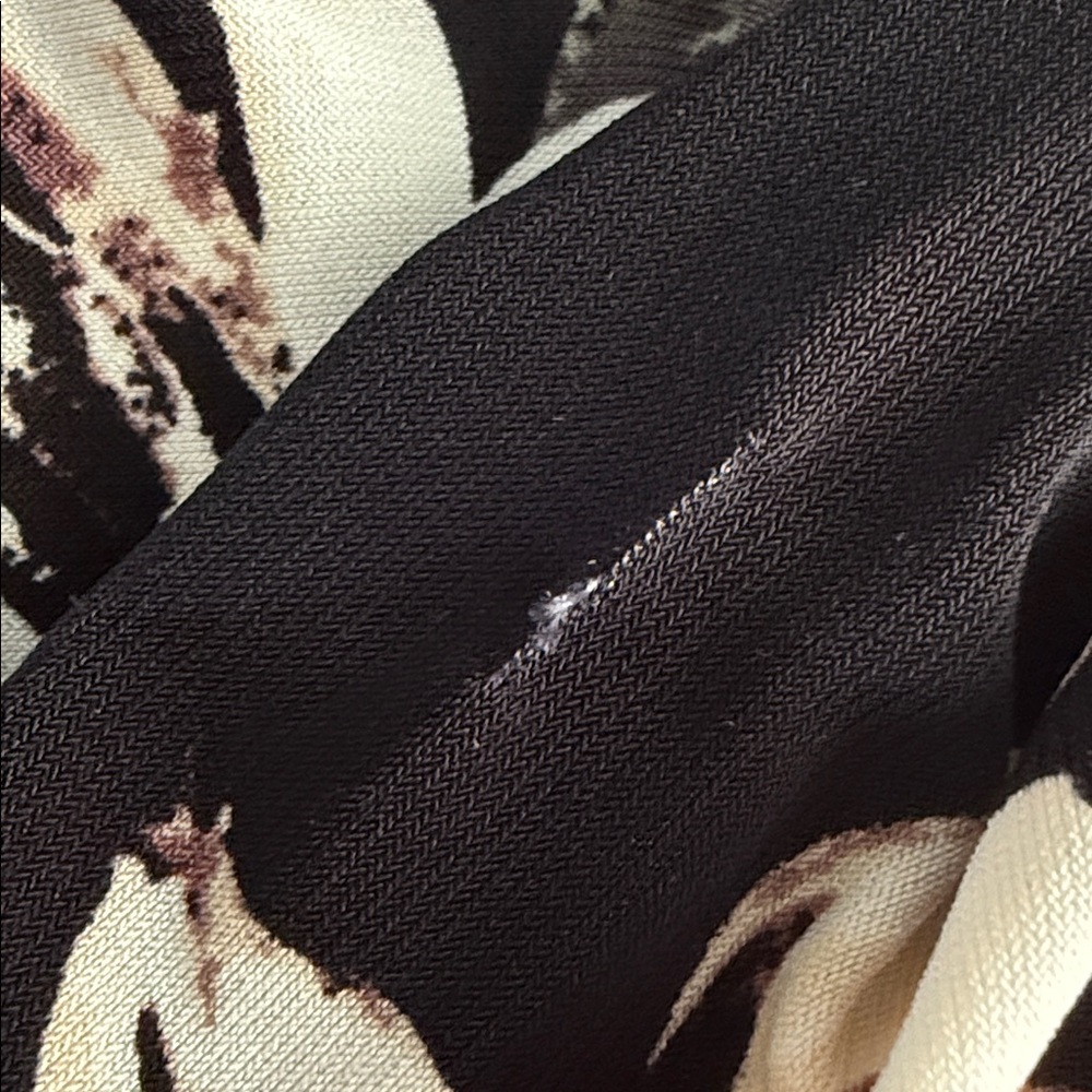 Anne Klein Bell Sleeve Floral Dress Ruched Jersey Sheath Black Gray Size 10 - Picture 10 of 11